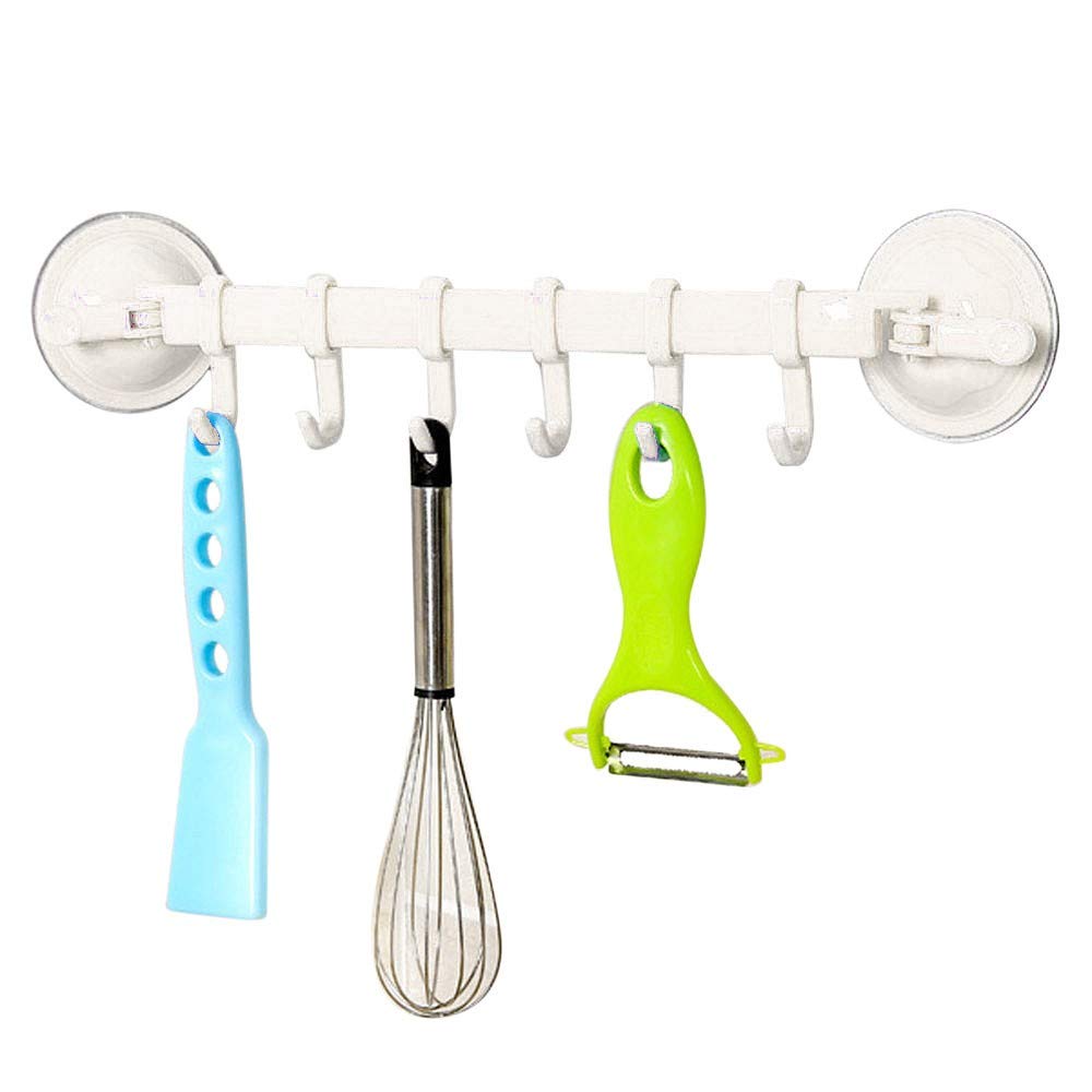 White Power Quality Wall Hooks 50lb - Kitchen & Bathroom Organizer