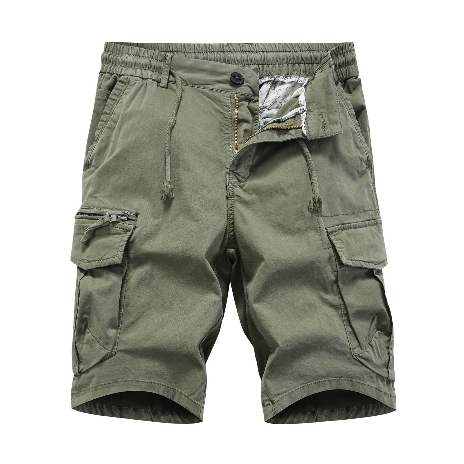 **LindoMaker Men's Cargo Shorts - Lightweight Gym Workout Shorts for Running, Fitness & Travel - Big & Tall Summer Activewear for Outdoor & Casual Wear**
