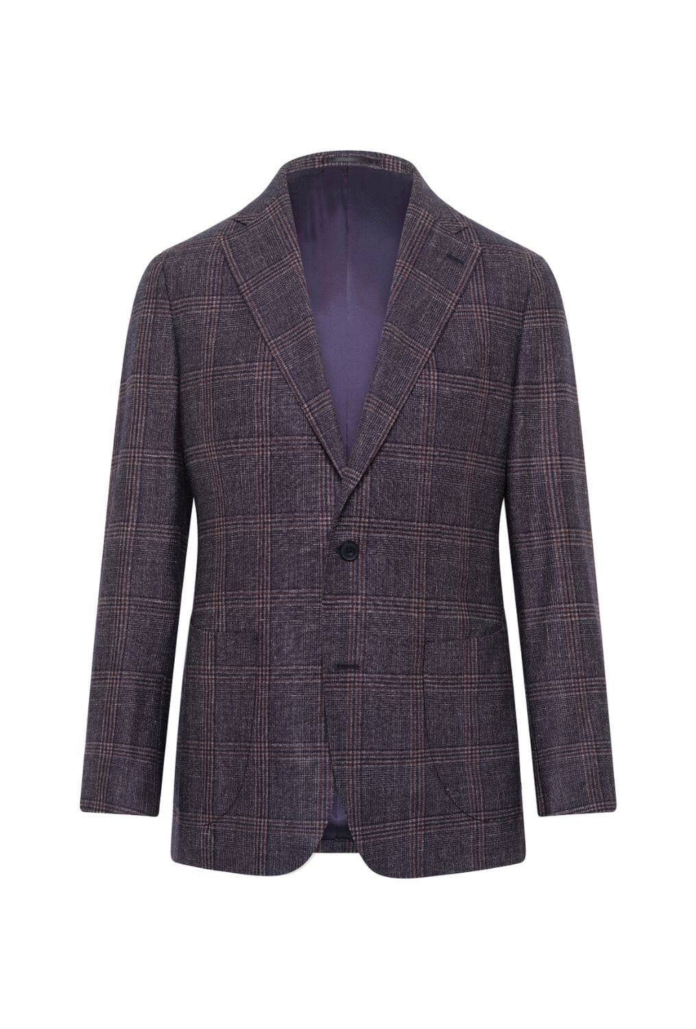 Liam Suit for Men - Navy, Burgundy & Grey Checkered Wool Business Suit | Perfect for Office, Weddings & Formal Events