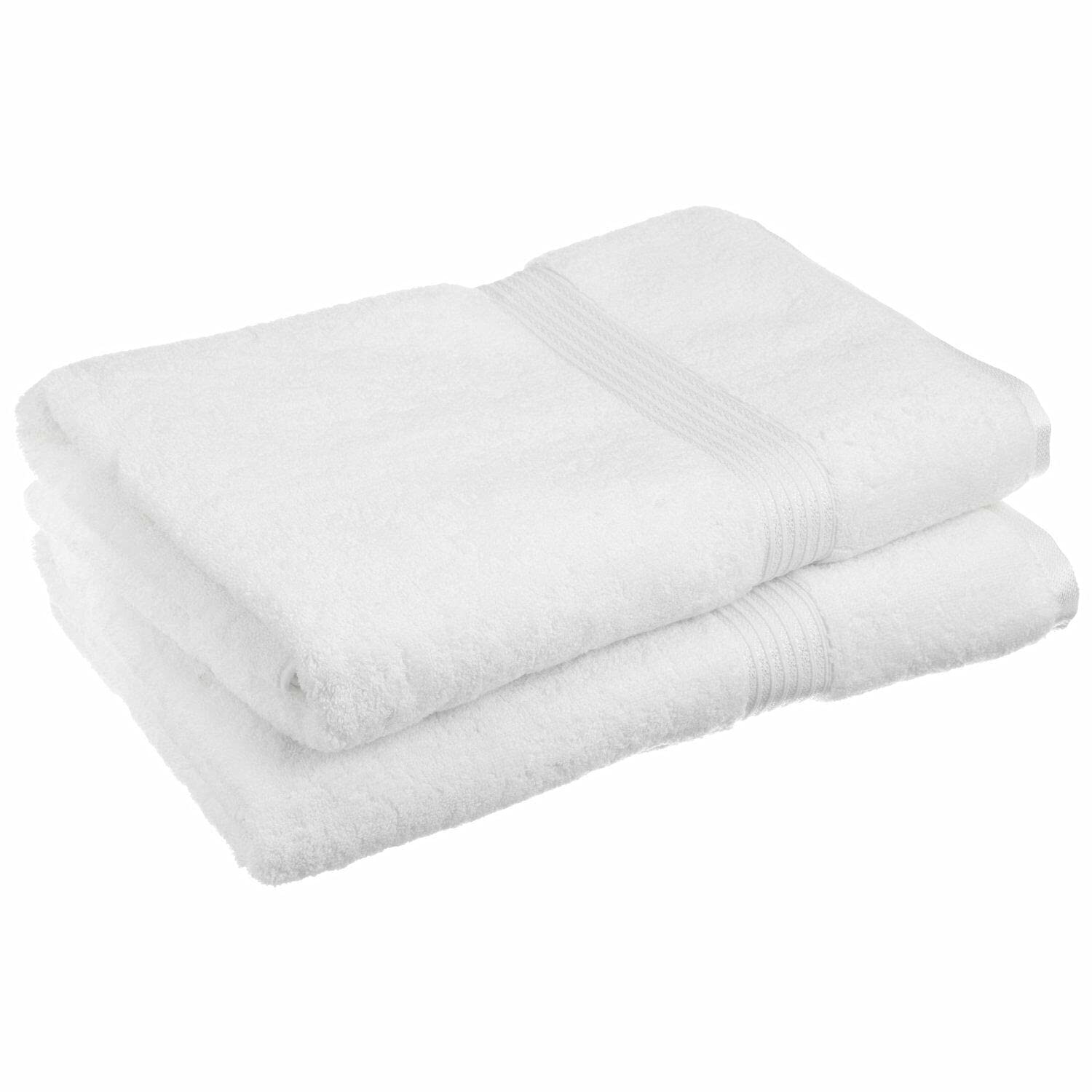 Premium Seleq 600GSM White Egyptian Cotton Bath Towels - Extra Large 34