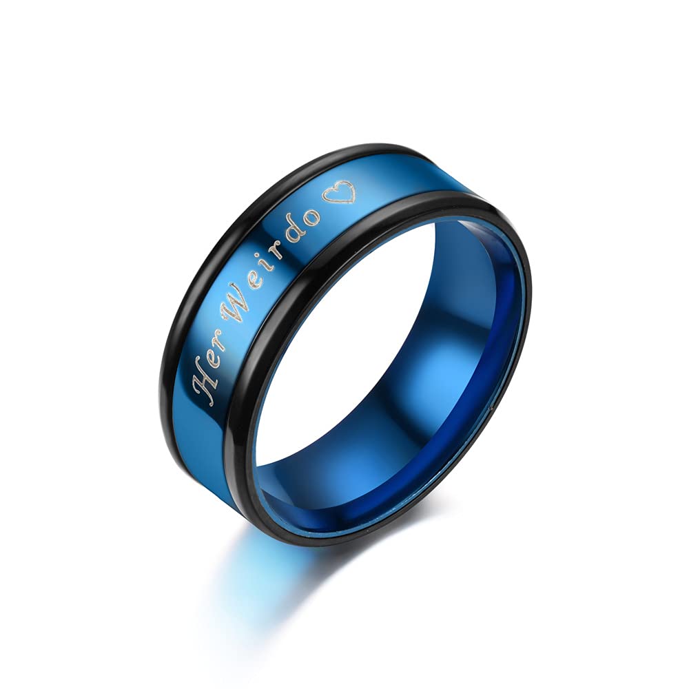 8MM Titanium Steel Promise Ring for Couples - His & Hers Matching Wedding Bands - Stainless Steel Anniversary Rings (Sizes 5-13) - Perfect for Engagements, Anniversaries & Romantic Gifts