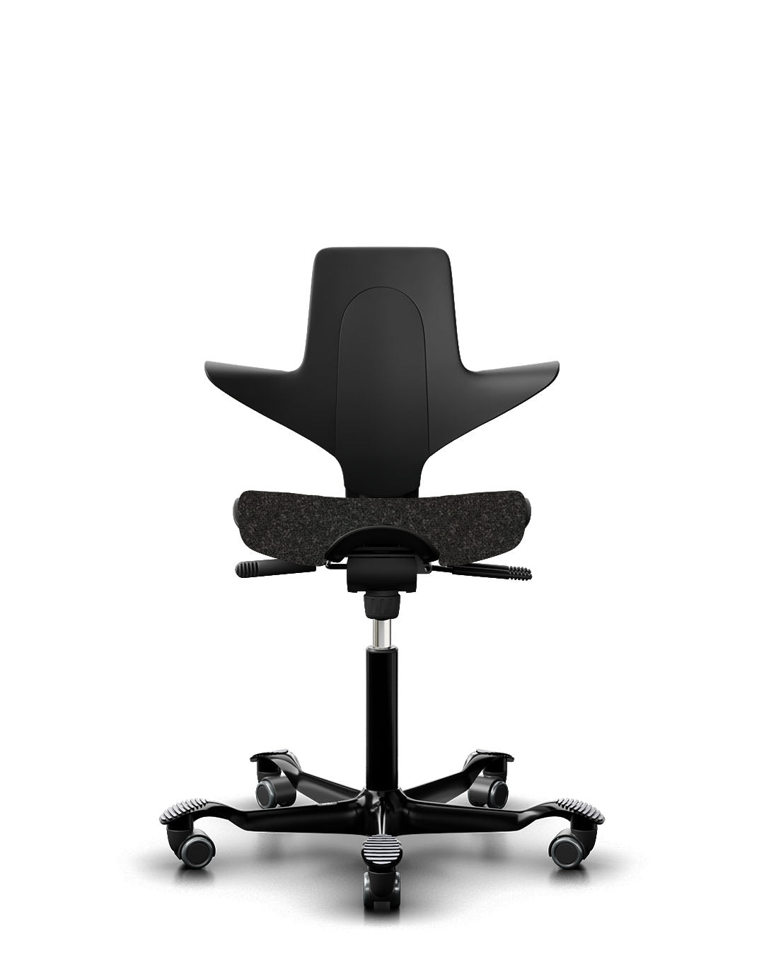 HÅG Capisco Puls 8020 Ergonomic Office Chair - Black ZERO by Kvadrat - Modern Design Collection for Home & Workspace Comfort