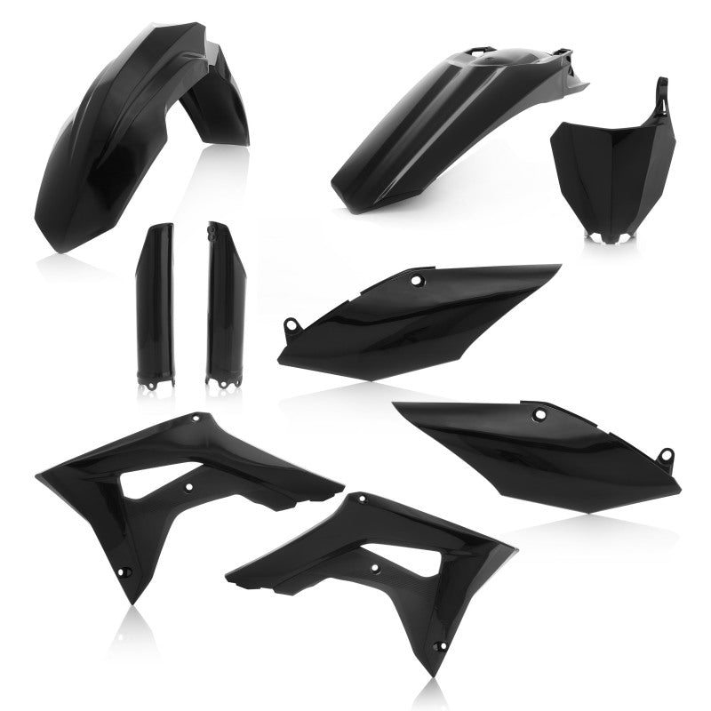 Acerbis Full Plastic Kit for 2017-2018 Honda CRF250R & CRF450R - Black | Dirt Bike Replacement Body Parts for Off-Road Racing & Trail Riding
