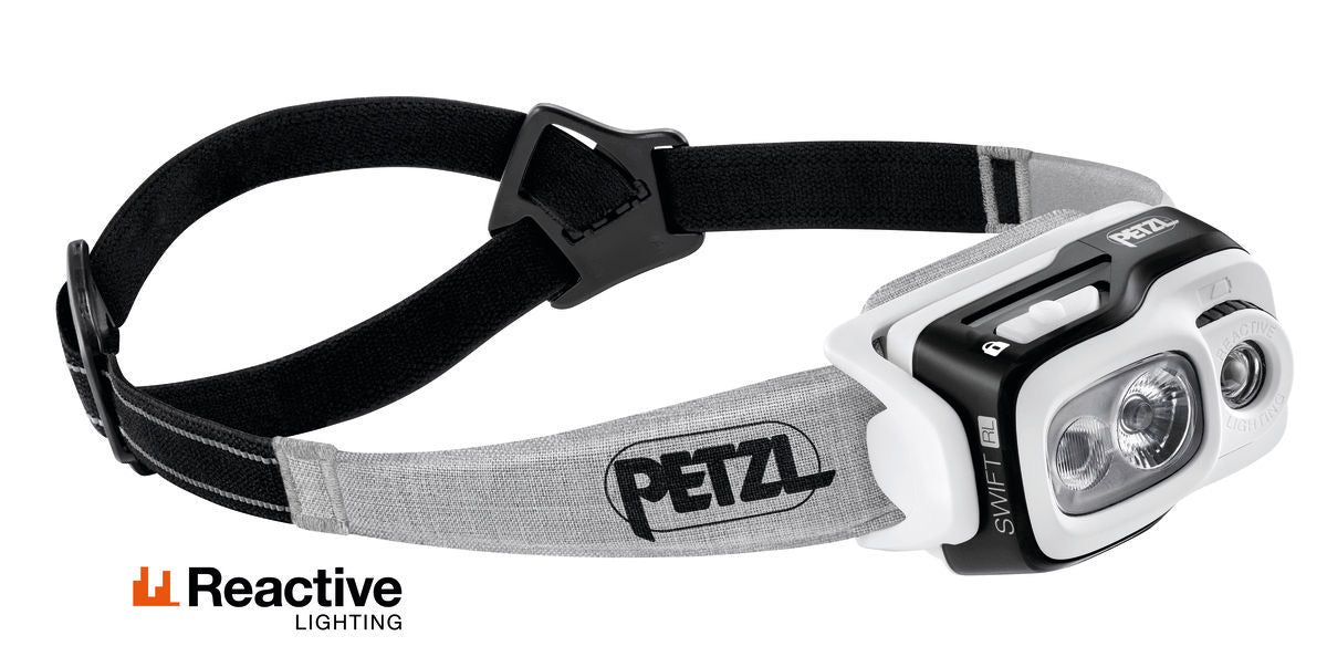 Petzl SWIFT RL Climbing Headlamp - Rechargeable, 500 Lumens, Black | Perfect for Hiking, Camping, Caving & Outdoor Adventures