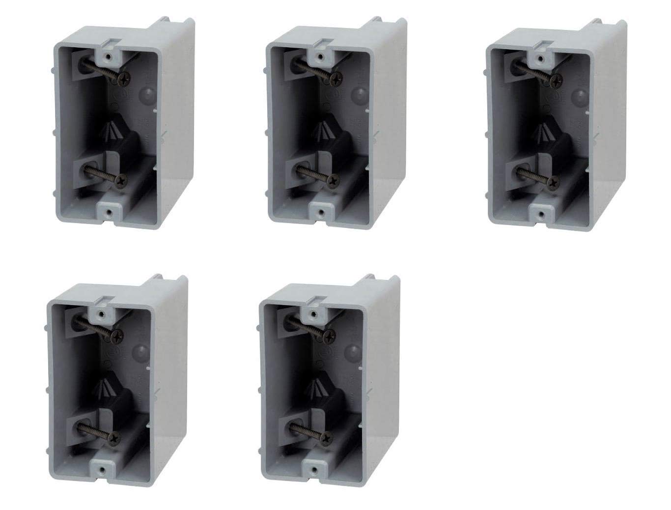 1 Gang Smart Box PVC Gray - Electrical Junction Box for Home & Office Wiring, DIY Projects, and Concealed Installations