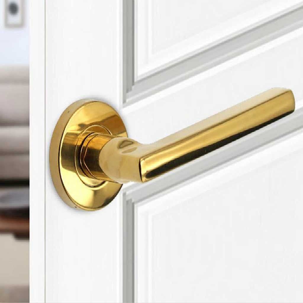 Black Golden Silver Door Pulls - Interior & Exterior Handles Without Lock (Gold) for Home & Office Doors