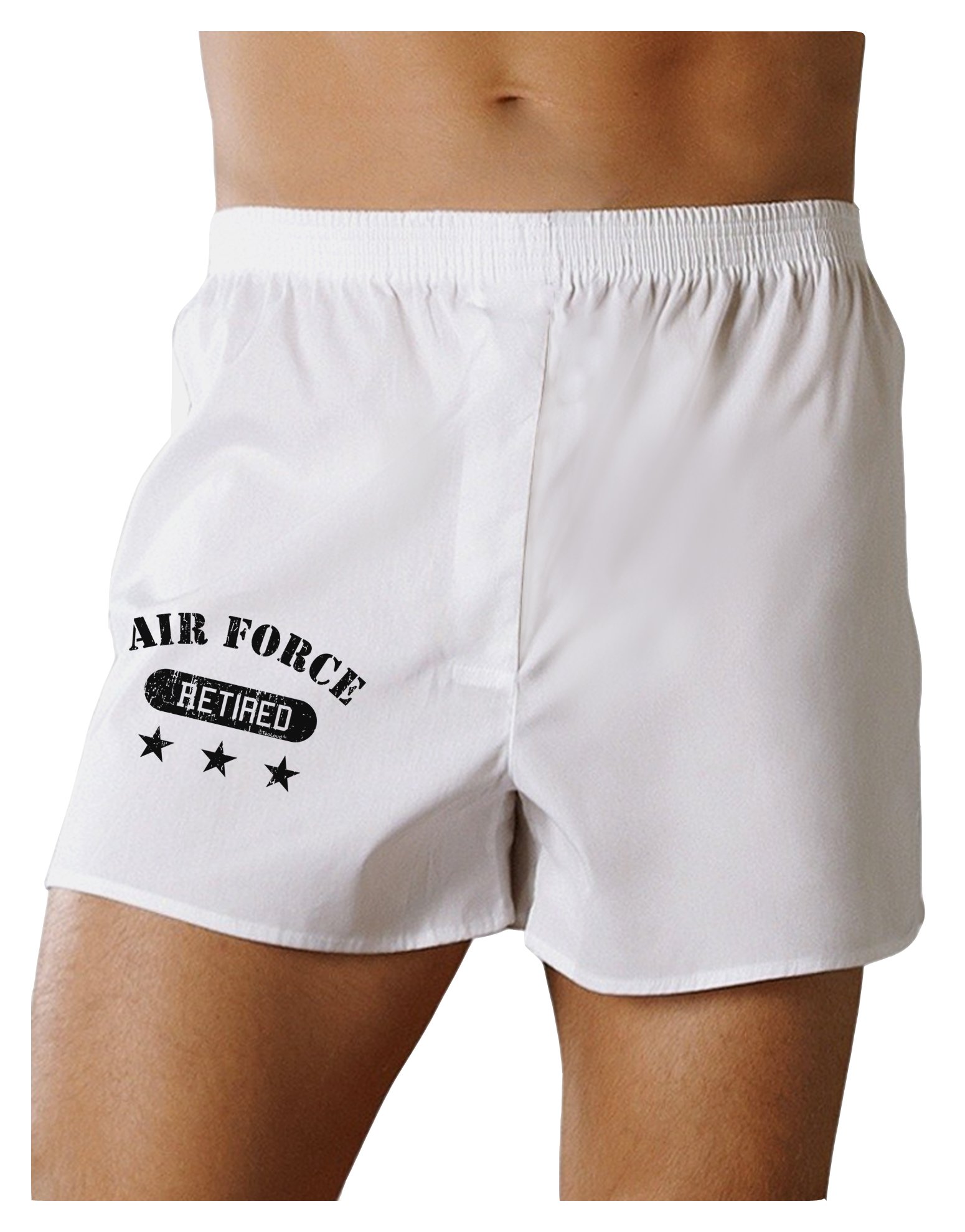 TooLoud Retired Air Force Boxer Shorts - Comfortable Cotton Underwear for Men | Perfect for Gym, Lounge & Everyday Wear