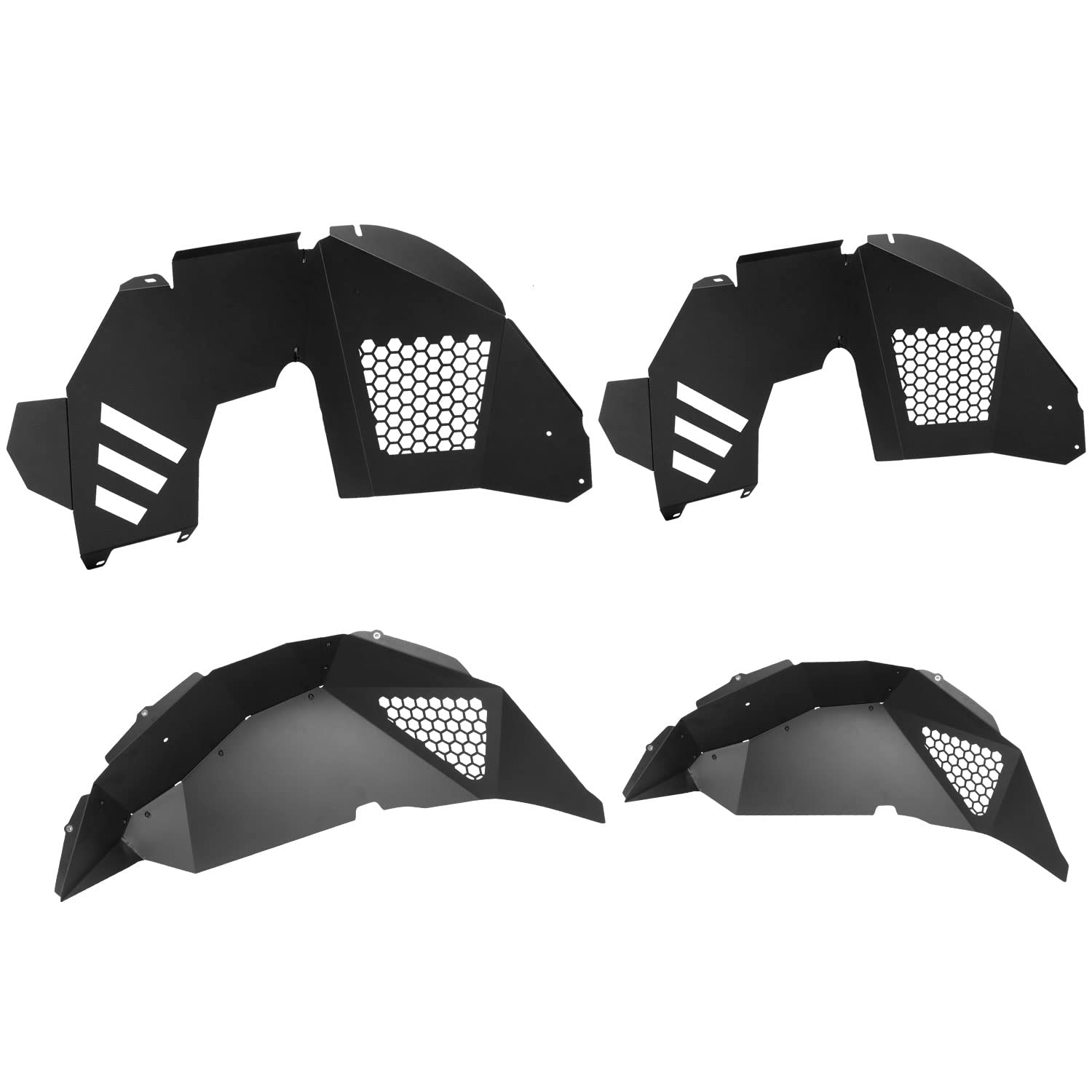 **2018-2021 Jeep Wrangler JL & Unlimited 4DR Steel Front + Rear Inner Fender Liners – Heavy-Duty Offroad Mud Guards for Wild Terrain & Adventure**    *(Perfect for Rock Crawling, Mudding, and Extreme Off-Road Protection)*