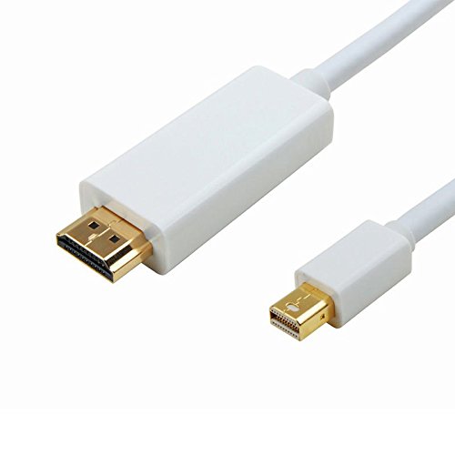 SANOXY Mini DisplayPort to HDMI Adapter Cable 6FT (1.8M) - Thunderbolt Compatible for Apple MacBook Pro & MacBook Air - Connect to HDTV, Monitor, Projector for Work & Entertainment