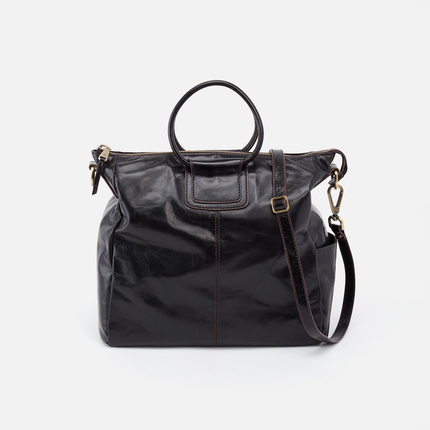 Sheila Large Leather Satchel Handbag for Women - Polished Black Genuine Leather Tote Bag - Perfect for Work, Travel, and Everyday Use