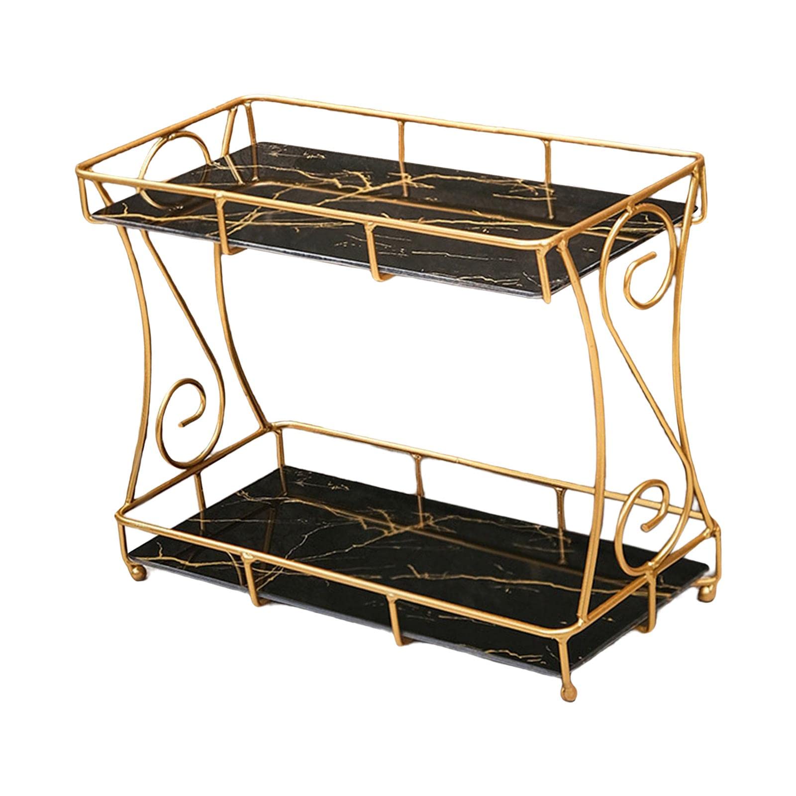 Nordic Style Storage Shelves - Makeup Organizer with Lipstick Holder for Bathroom Vanity & Desk | Skin Care Product Storage Rack | Perfect for Cosmetics, Perfumes & Beauty Essentials (Black)
