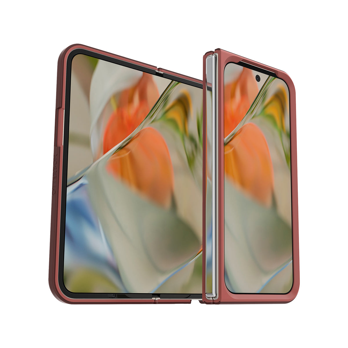 OtterBox Fold Case Thin Flex Series for Google Pixel 9 Pro - Slim Protective Phone Cover with Drop Protection | Red Clay Color | Perfect for Work, Travel & Everyday Use