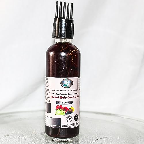 Marvels Mix Herbal Hair Growth Oil - All in One Treatment for All Scalp & Hair Types | Promotes Massive Hair Growth & Soft Glossy Hair | 200ml | Perfect for Daily Scalp Massage & Hair Care Routine