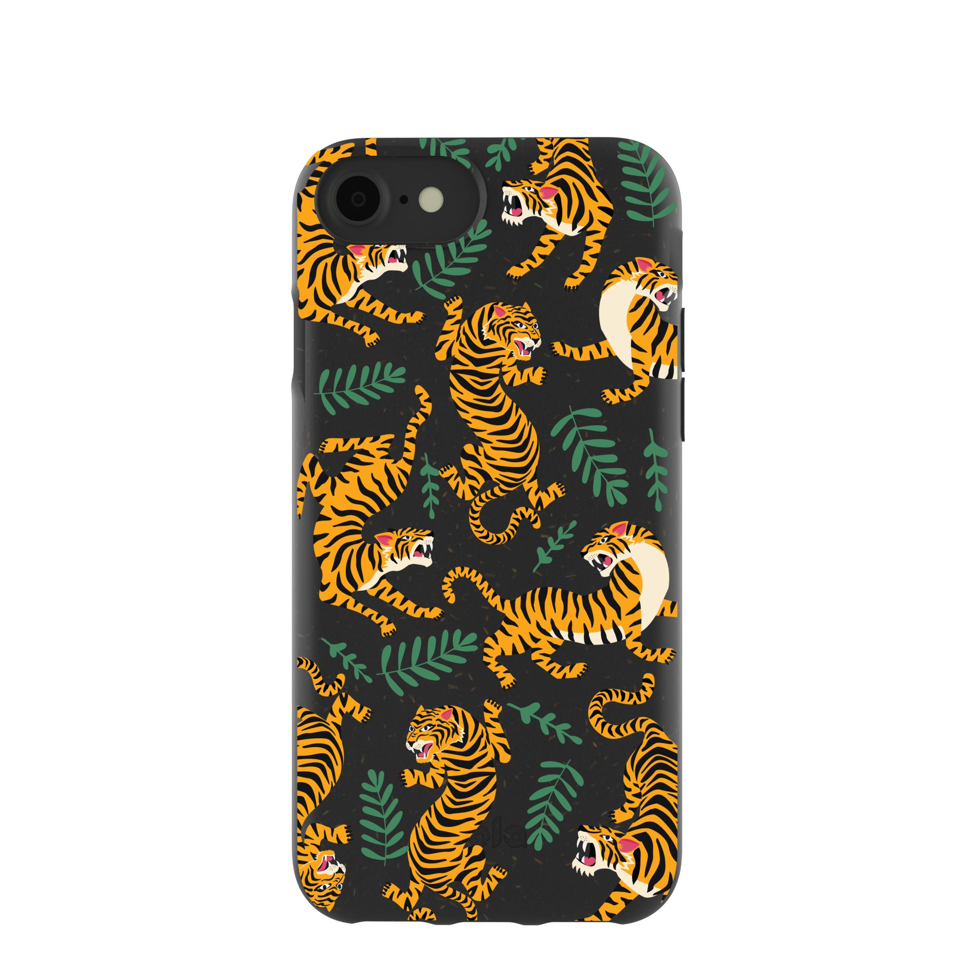 Playful Black Tiger Design iPhone 6/6s/7/8/SE Case - Durable Protective Phone Cover for Everyday Use & Stylish Accessory