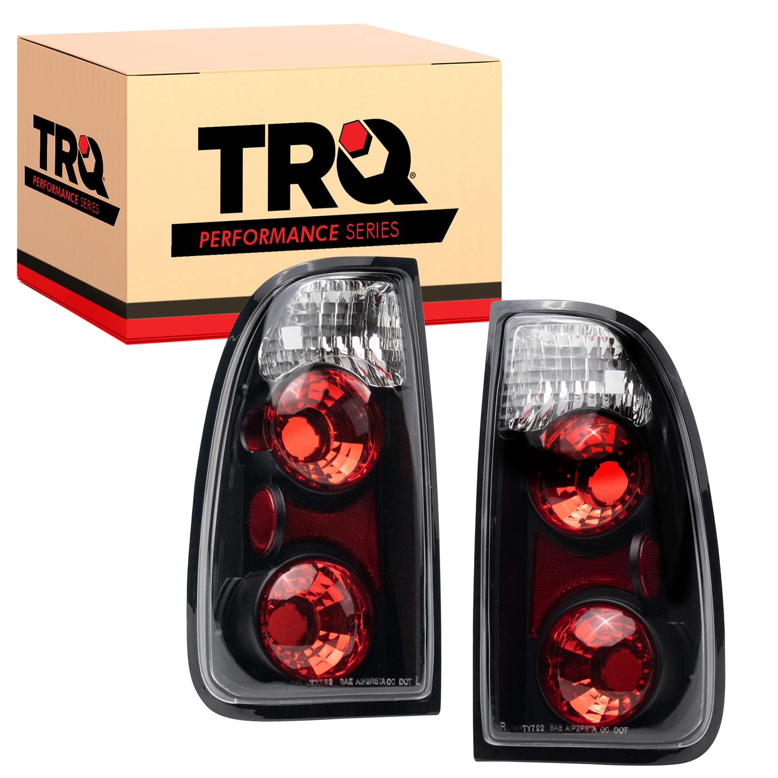TRQ Rear Tail Lights Set Compatible with 2000-2006 Toyota Tundra - TO2800129 TO2801129 - Replacement Brake Lights for Improved Safety & Style - Perfect for Night Driving & Off-Road Adventures