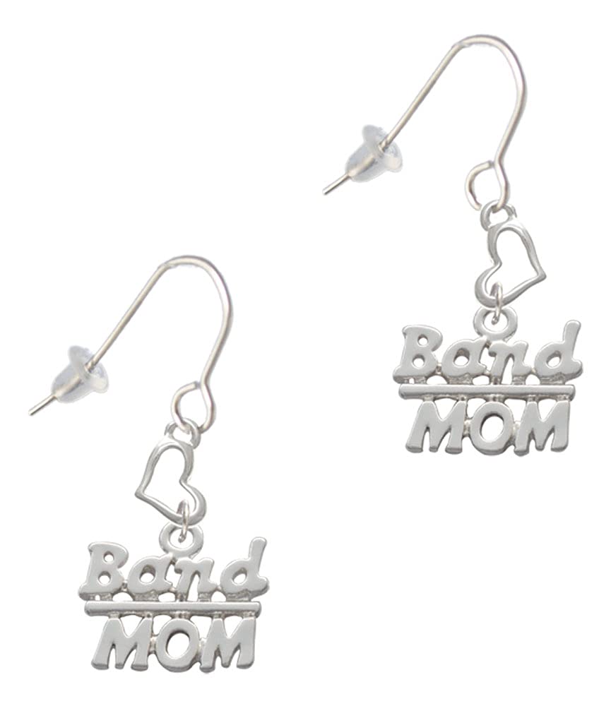 Silver Heart French Earrings for Mom - Elegant Gift for Women