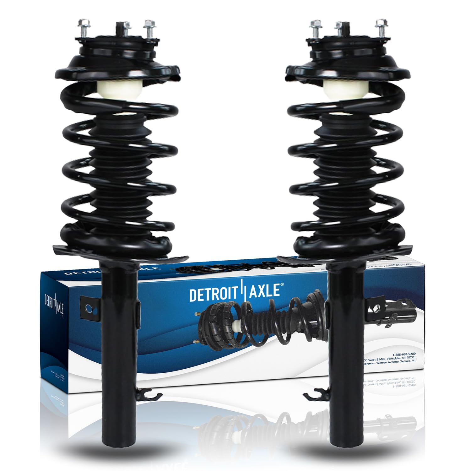 Detroit Axle - Complete Front Struts Assembly with Coil Springs for 2006-2007 Ford Focus 2.0L - Ready Replacement for Struts & Shocks - Perfect for Smooth Rides & Enhanced Vehicle Stability