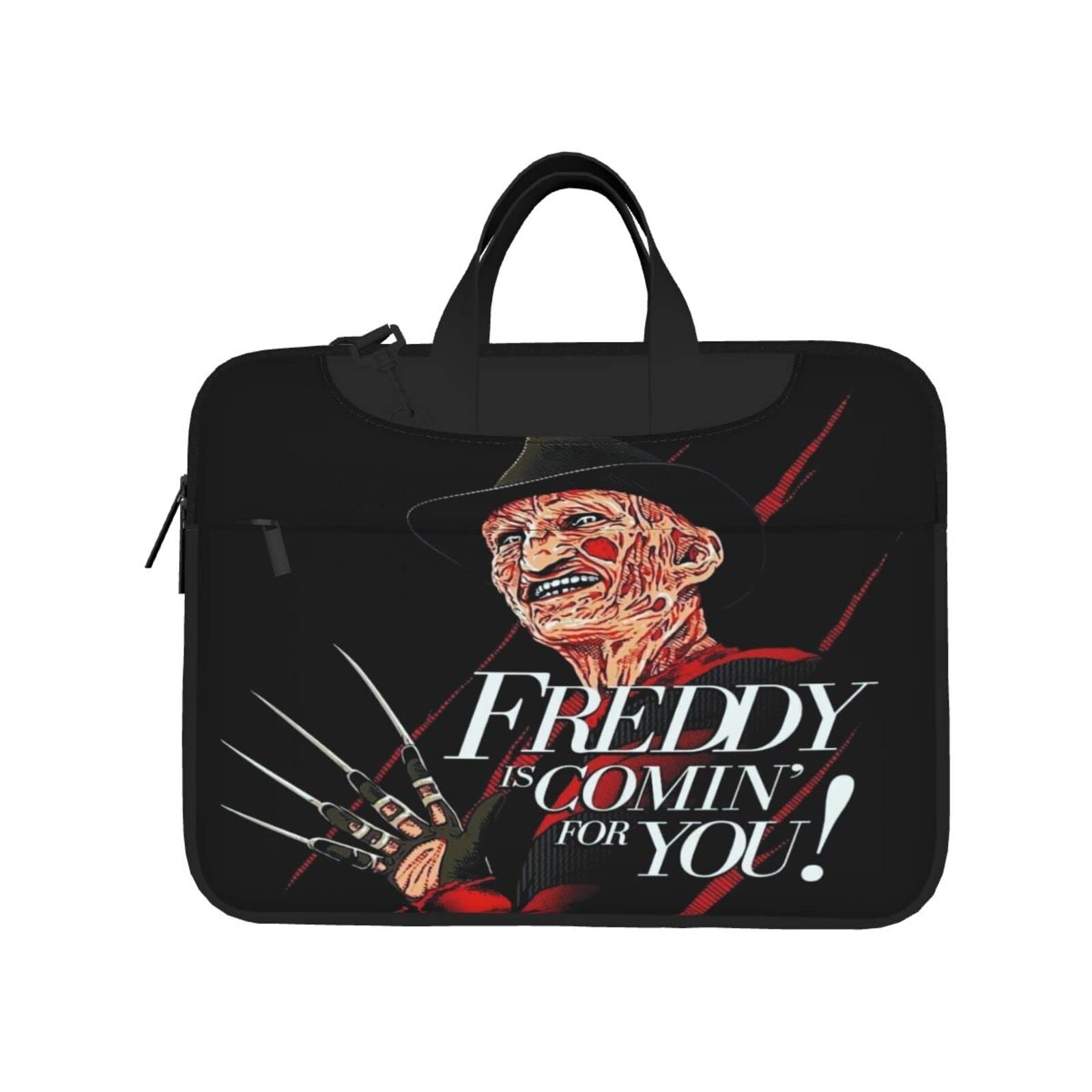 Horror Movie Halloween-Themed 13'' 14'' 15.6'' Laptop Sleeve Case - Water Resistant Durable Protective Bag with Handle for School, Office, and Travel