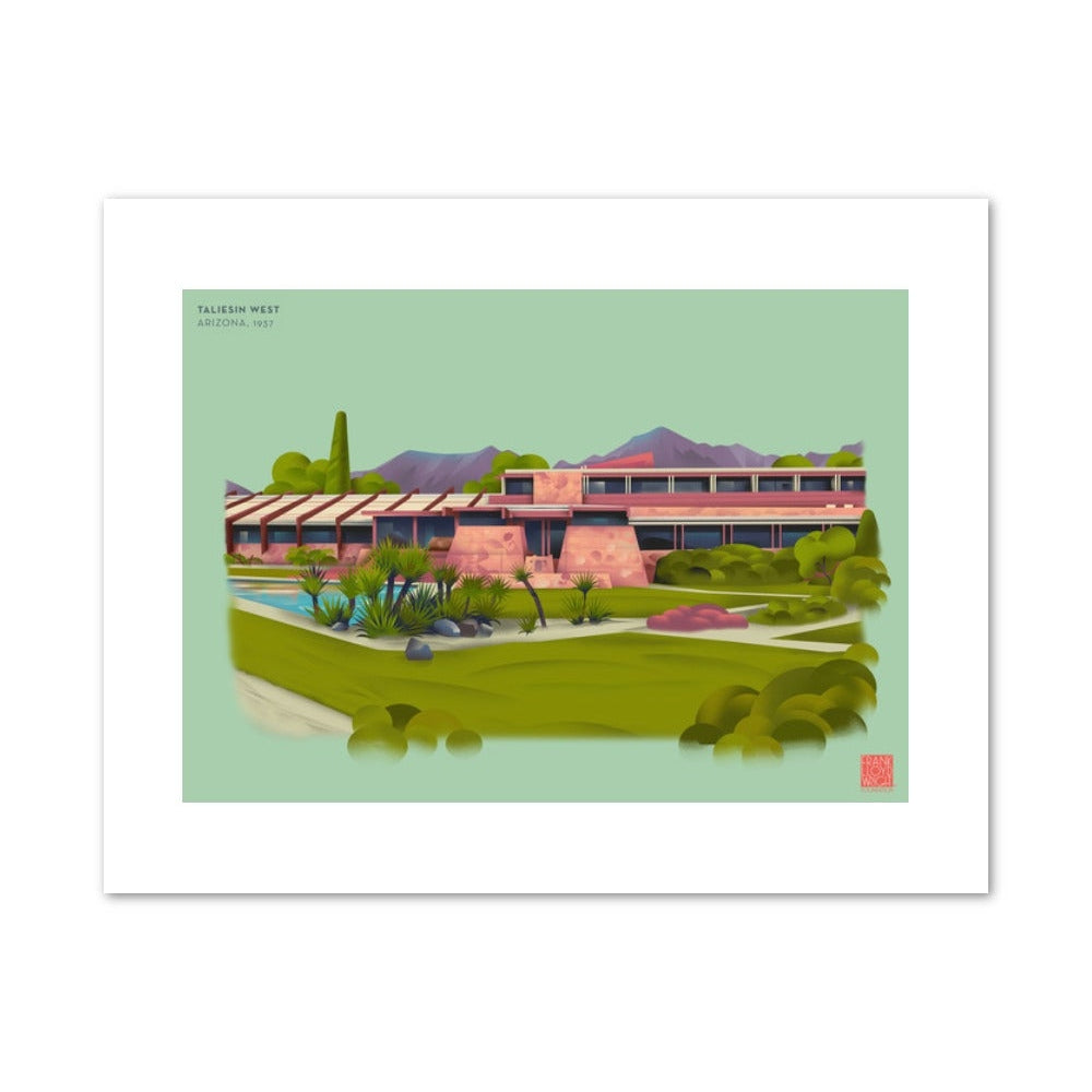 Taliesin West Architecture Art Print - Frank Lloyd Wright Inspired Wall Decor for Home & Office | Perfect Gift for Art Lovers & Design Enthusiasts