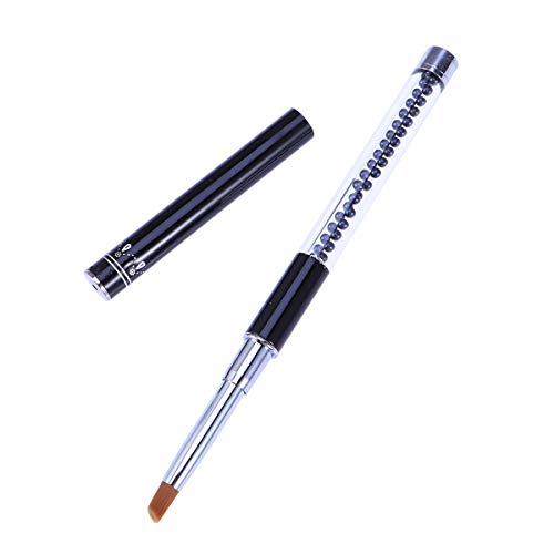 Professional Slant Head Nail Art Brush for Manicure - Black Nail Polish Painting Pen for Precise Designs | Perfect for Salon, Home Nail Art & DIY Gel Polish Application