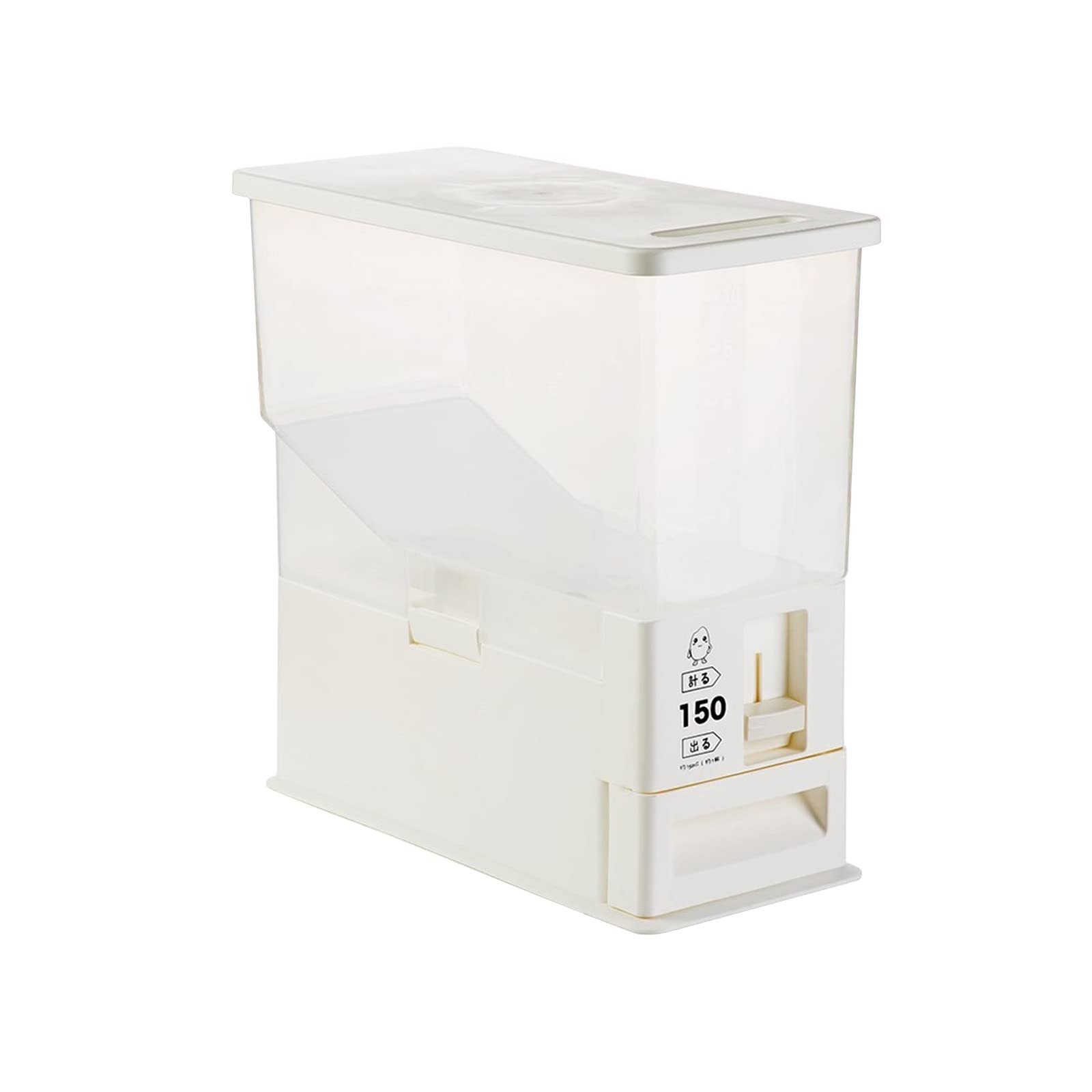 11 Lbs Airtight Rice Storage Container with Measuring Cup - Dry Food Dispenser for Pantry Organization, Cereal, Grains & Snacks | Perfect for Kitchen, Dorm, RV & Camping Food Storage