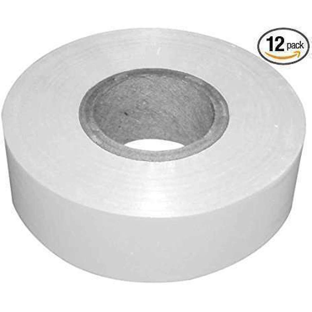 CH Hanson 300ft x 30mm White Flagging Tape - Durable Survey Marking Tape for Construction, Landscaping & Outdoor Safety Marking