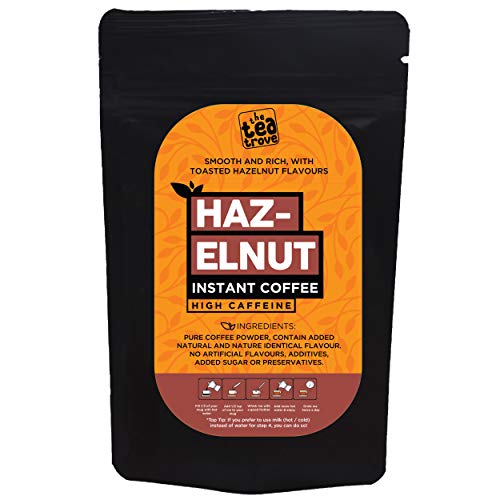 Premium Hazelnut Instant Coffee Powder - Rich Flavor for Dalgona Coffee & Hot/Cold Brew - 50g Pack - Perfect for Home, Office & Travel Use