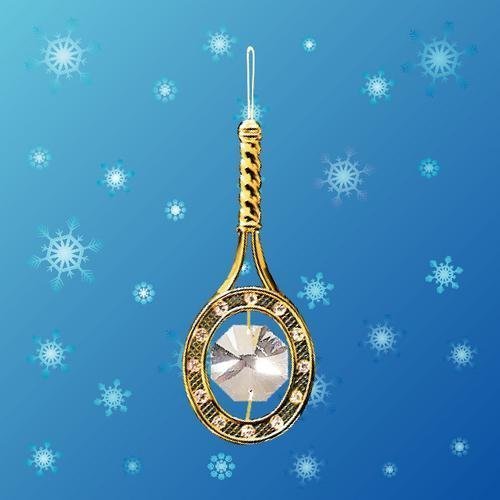 Swarovski Crystal Tennis Racket Sun Catcher - Home Decor Gift