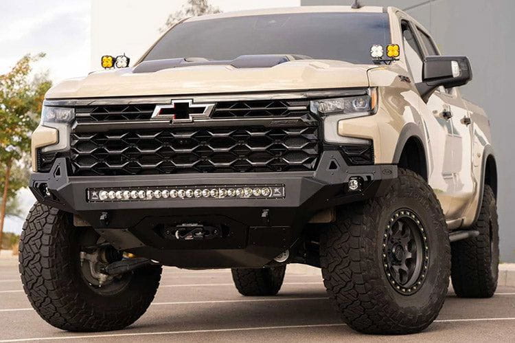 2022-2024 Chevy Silverado 1500 ZR2 Stealth Fighter Front Bumper | Winch Ready | Heavy Duty Off-Road Bumper for Truck Protection & Adventure | Perfect for Off-Roading, Overlanding & Tough Terrains