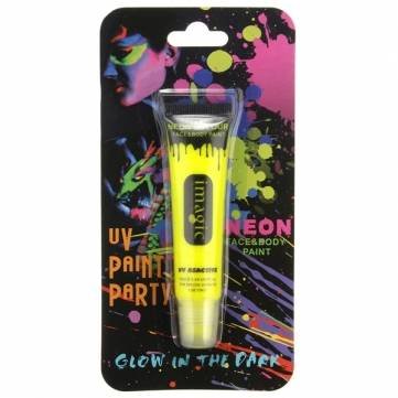 Glow in the Dark UV Neon Face & Body Paint - Fluorescent Blacklight Bright Colors for Halloween, Cosplay, Rave Parties & Night Events