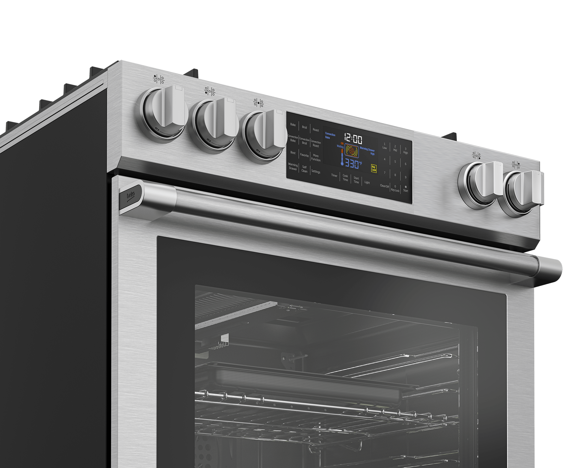 Beko SLGR30532SS 30 Inch Stainless Steel Slide-In Gas Range - Perfect for Modern Kitchens & Professional Cooking