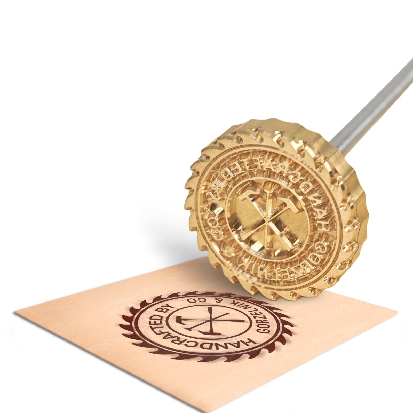 Custom Branding Iron for Wood - Personalized Wood Burning Stamp with Logo for Wood, Leather & Meat - 1.5 Inch Heat Stamp - Perfect for DIY Crafts, Wedding Gifts & Handmade Designs - Great for Woodworking, Leather Crafting & BBQ Branding