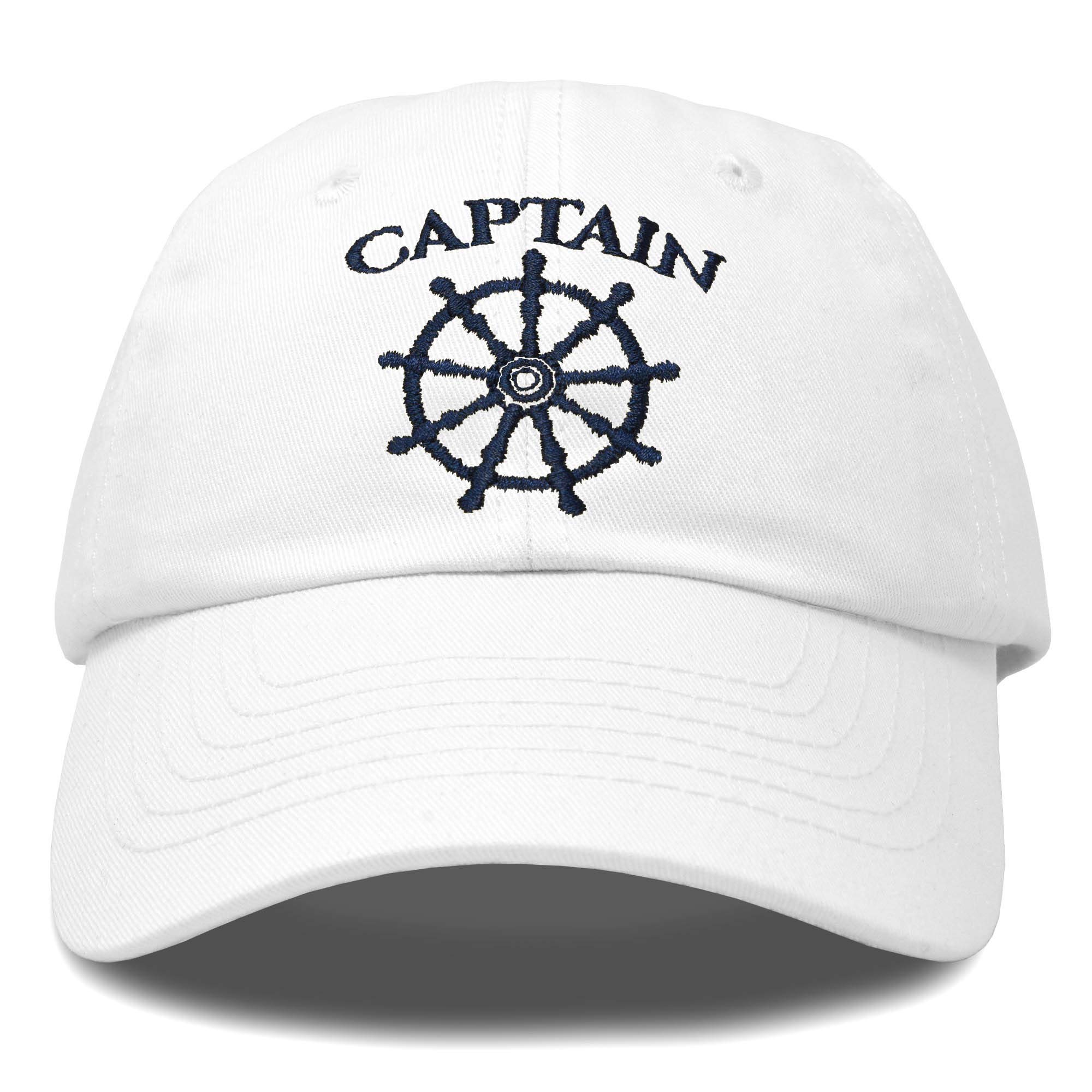 DALIX Captain Hat for Men & Women - Navy Blue Sailor Baseball Cap for Boating, Sailing & Outdoor Activities
