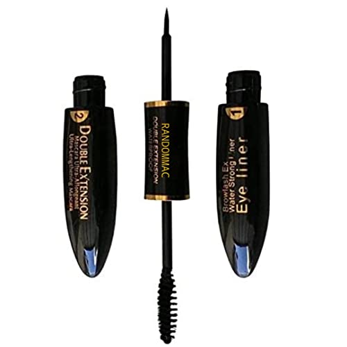 Random-Mac Professional 2-in-1 Waterproof Eyeliner & Mascara - Long Lasting Smudge Proof Makeup for All Skin Tones | Perfect for Day to Night Looks, Parties & Special Occasions