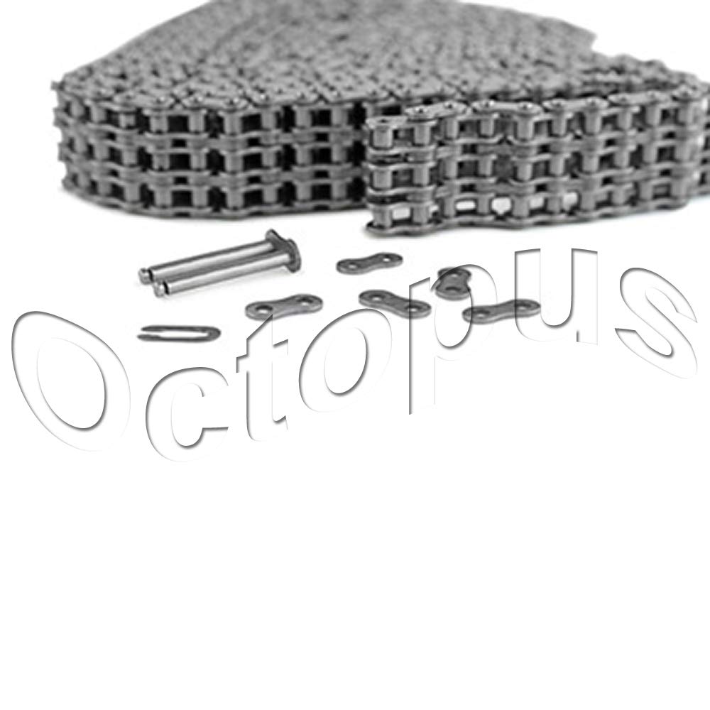 80-3 Roller Chain for Sprocket - 10 Feet Heavy Duty Drive Chain with 1 Connecting Link - Perfect for Industrial Machinery, Agricultural Equipment, and Motorcycle Sprockets