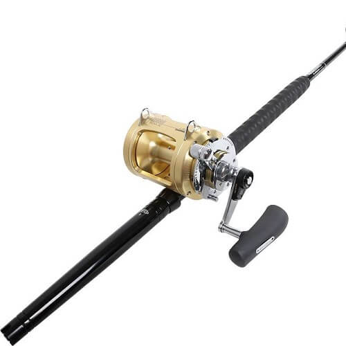 Shimano Tiagra Stand Up Fishing Combo - TI50WLRSA Reel & CHSU50510WU Rod | Saltwater Offshore Trolling for Tuna, Marlin & Big Game Fish