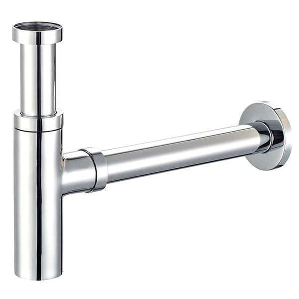 Aifeiling 1 1/4 Inch Chrome Bottle Trap - Durable Sink Drain Pipe Fitting for Bathroom & Kitchen Plumbing Installation