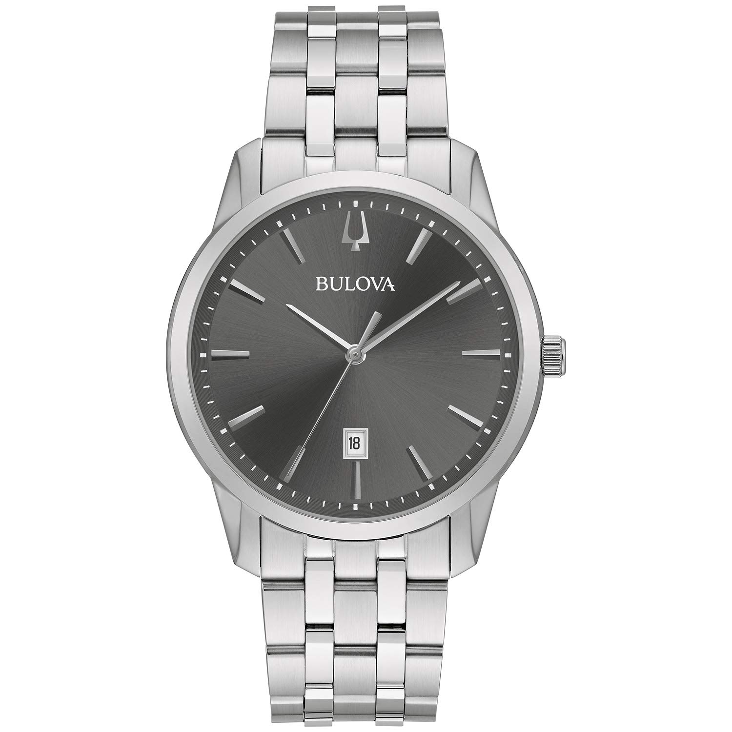 Bulova Classic Quartz Men's Watch - Stainless Steel Case & Band, Water Resistant, Dress & Casual Timepiece for Business, Office & Everyday Wear