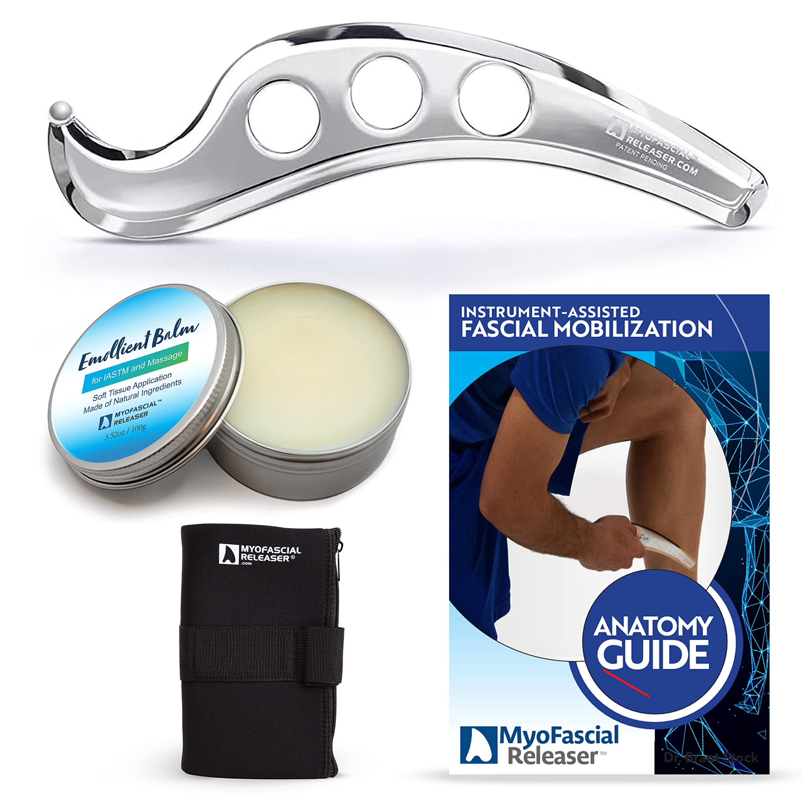 Professional Muscle Scraper Tool - Patented IASTM Massage Therapy Tool for Physical Therapy & Myofascial Release - Medical Grade 304 Stainless Steel Gua Sha Scraping Tool - Ellipse Pro - Perfect for Athletes, Chiropractors & Pain Relief at Home