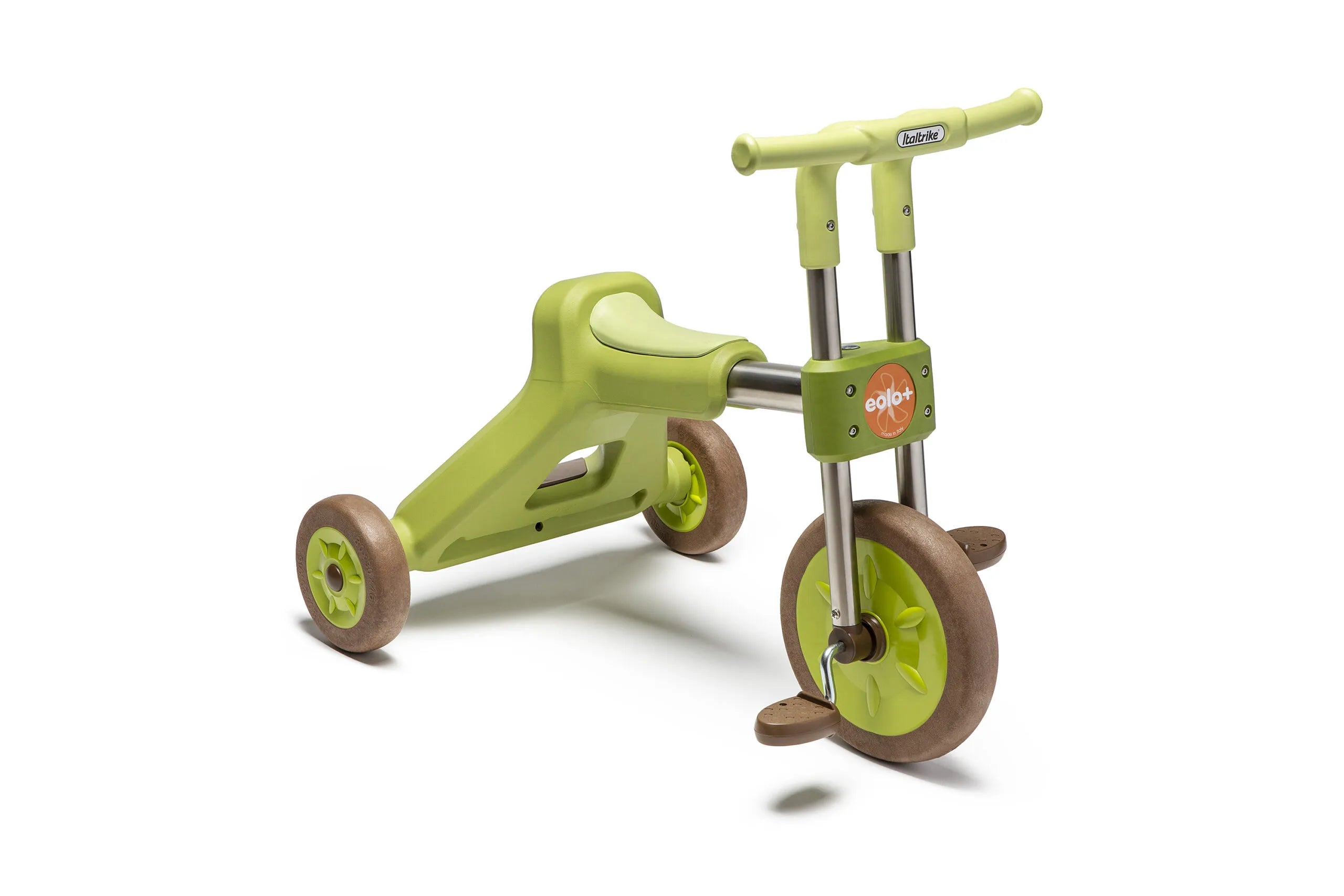 Italtrike Eolo+ Medium Tricycle for Kids - Green | 3-Wheel Ride-On Toy for Outdoor Play, Toddler Bicycle for Ages 2-5 Years