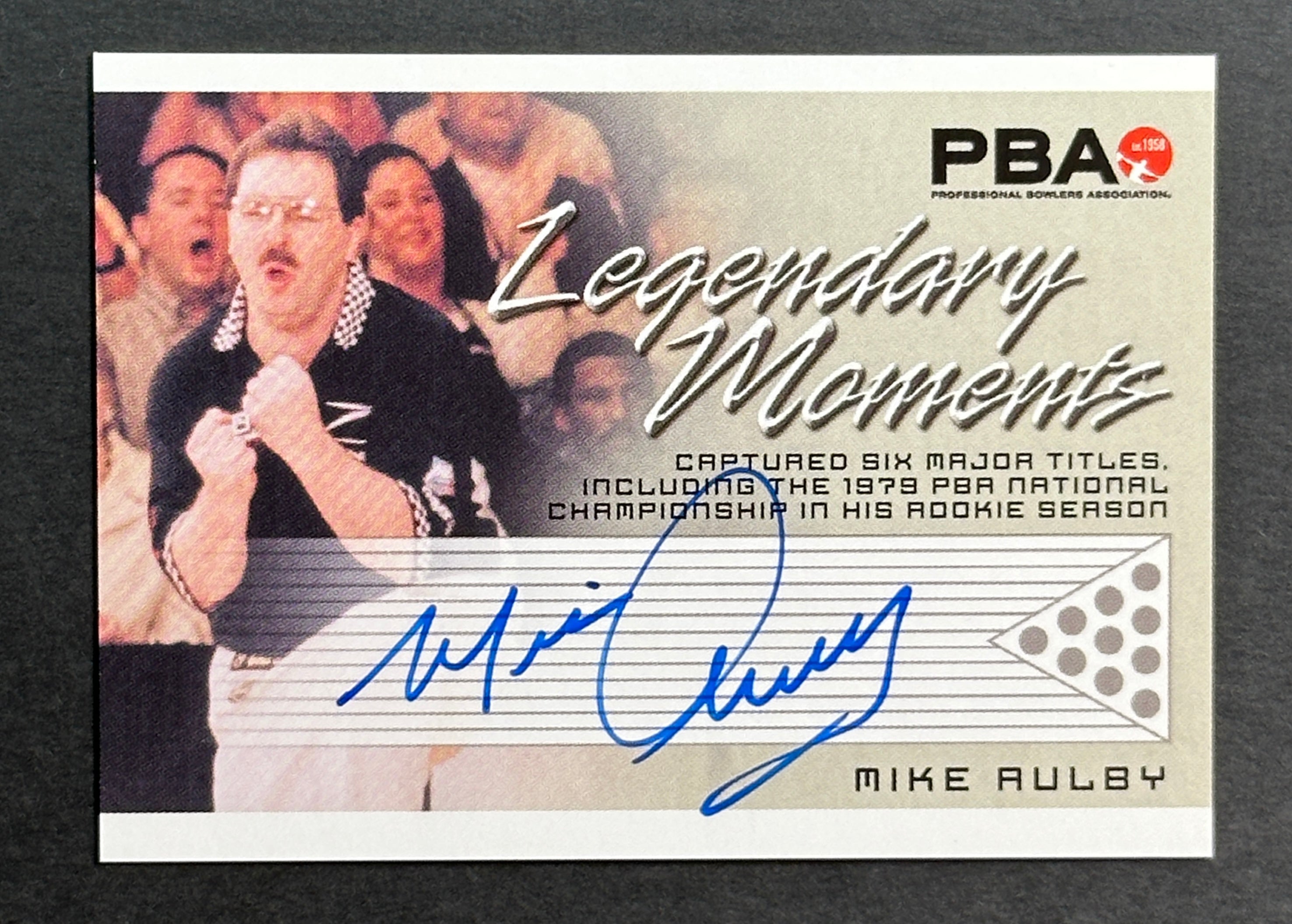 Mike Aulby 2008 Rittenhouse PBA Legendary Moments Autographed Bowling Trading Card - Rare Collectible for Sports Memorabilia Fans & Bowling Enthusiasts - Perfect for Display Cases, Trading Collections, and Bowling Alley Decor