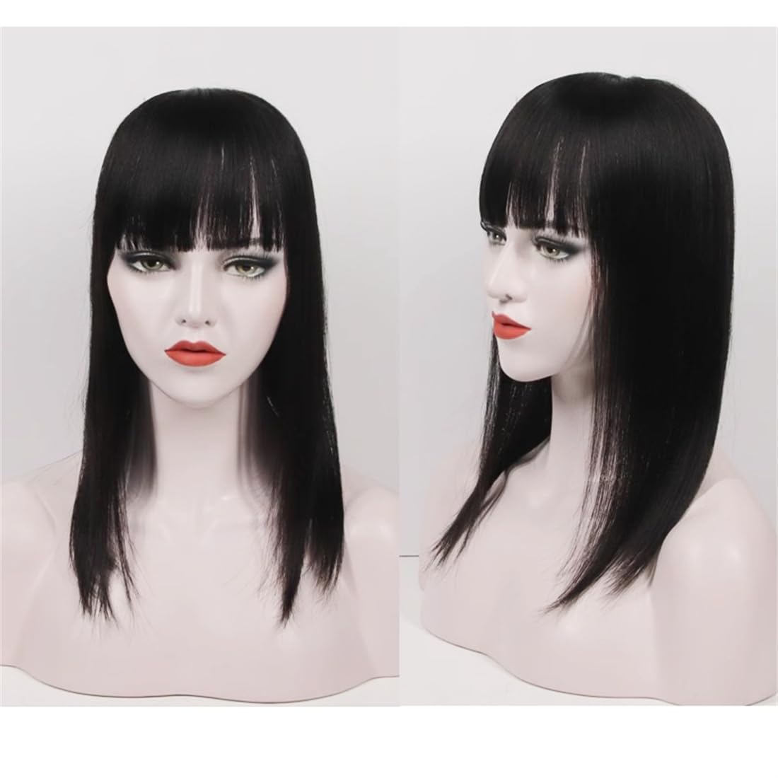 Premium 13x13 Human Hair Toppers for Women - Natural Long Straight Hair Clip-In Hairpiece for Thinning Hair & Hair Loss (Black, 55cm/22inch) - Perfect for Daily Wear, Special Occasions & Styling Versatility