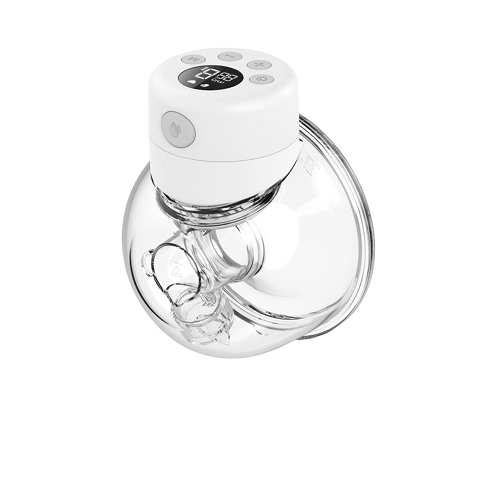 FBKPHSS Rechargeable Hands-Free Electric Breast Pump with LCD Display - Low Noise, Painless Wearable Smart Pump for Nursing Moms | Perfect for Work, Travel & On-the-Go Breastfeeding