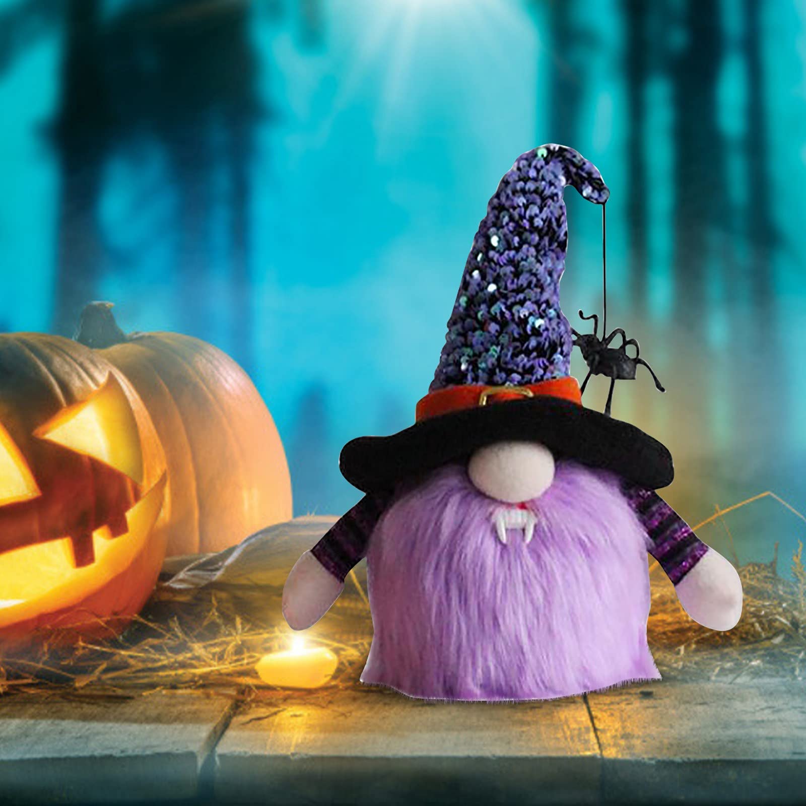 Halloween Gnomes Plush Decor - Glowing Spider Vampire Doll for Kids Gift & Party Decor
