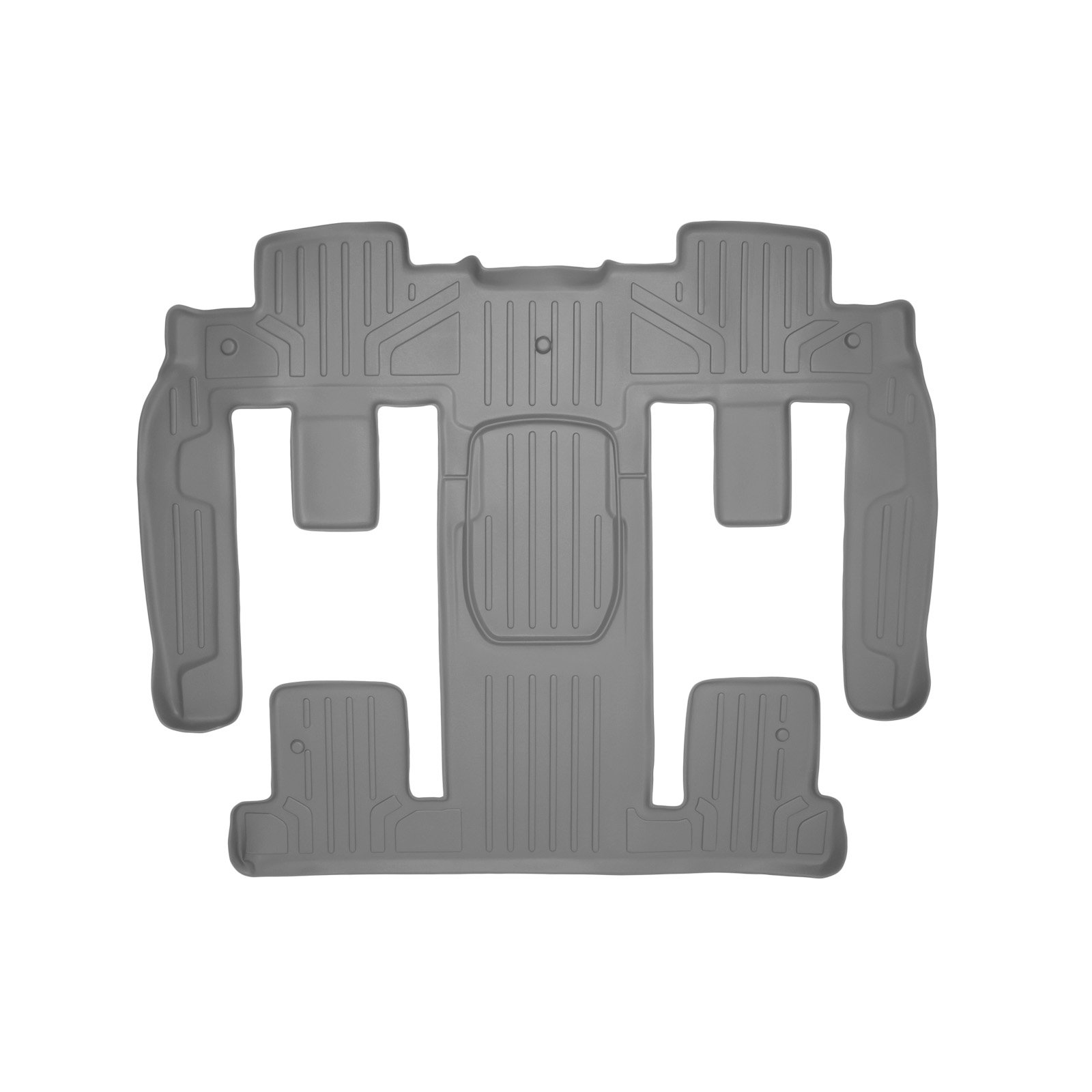 MAXLINER 2nd Row Gray Floor Mats Set - Compatible with 2009-2017 Chevy Traverse, 2008-2017 Buick Enclave, 2007-2010 Saturn Outlook, 2007-2016 GMC Acadia, 2017 GMC Acadia Limited (Old Body) - Perfect for 2nd Row Bucket Seats Protection & All-Weather Use