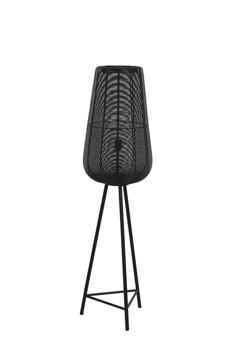 Adeta Modern Tripod Floor Lamp - Medium/Large Size in Matt Black, Nickel & Gold Finishes - Perfect for Living Room, Bedroom, or Office Lighting