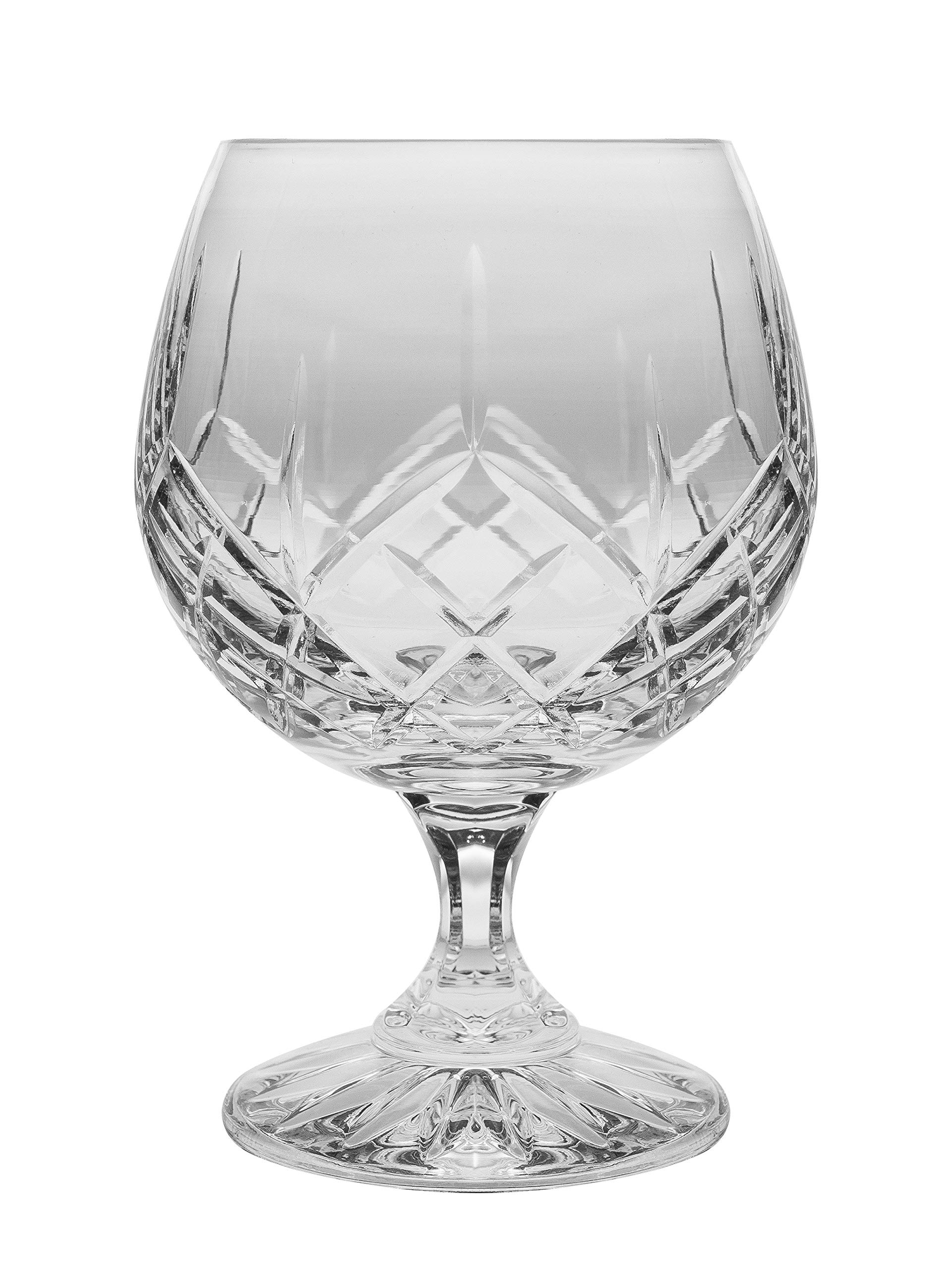 Premium Handcrafted Barski Crystal Sherry Brandy Cognac Snifter Glasses Set of 6 - 9oz European Crystal Glassware for Bourbon, Wine & Spirits - Perfect for Home Bar, Gifts & Entertaining