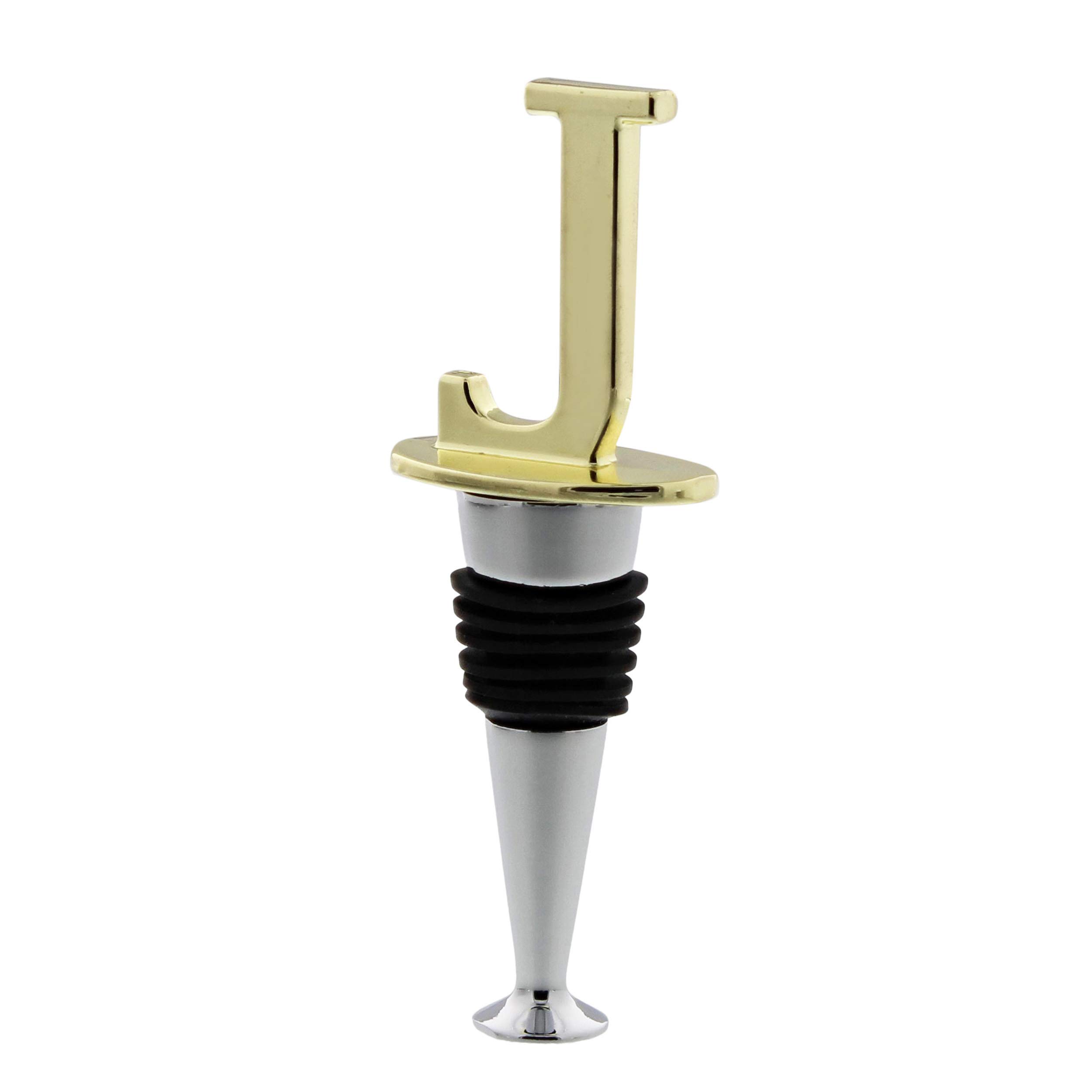 Personalized Brass Wine Stopper with Monogram Letter 