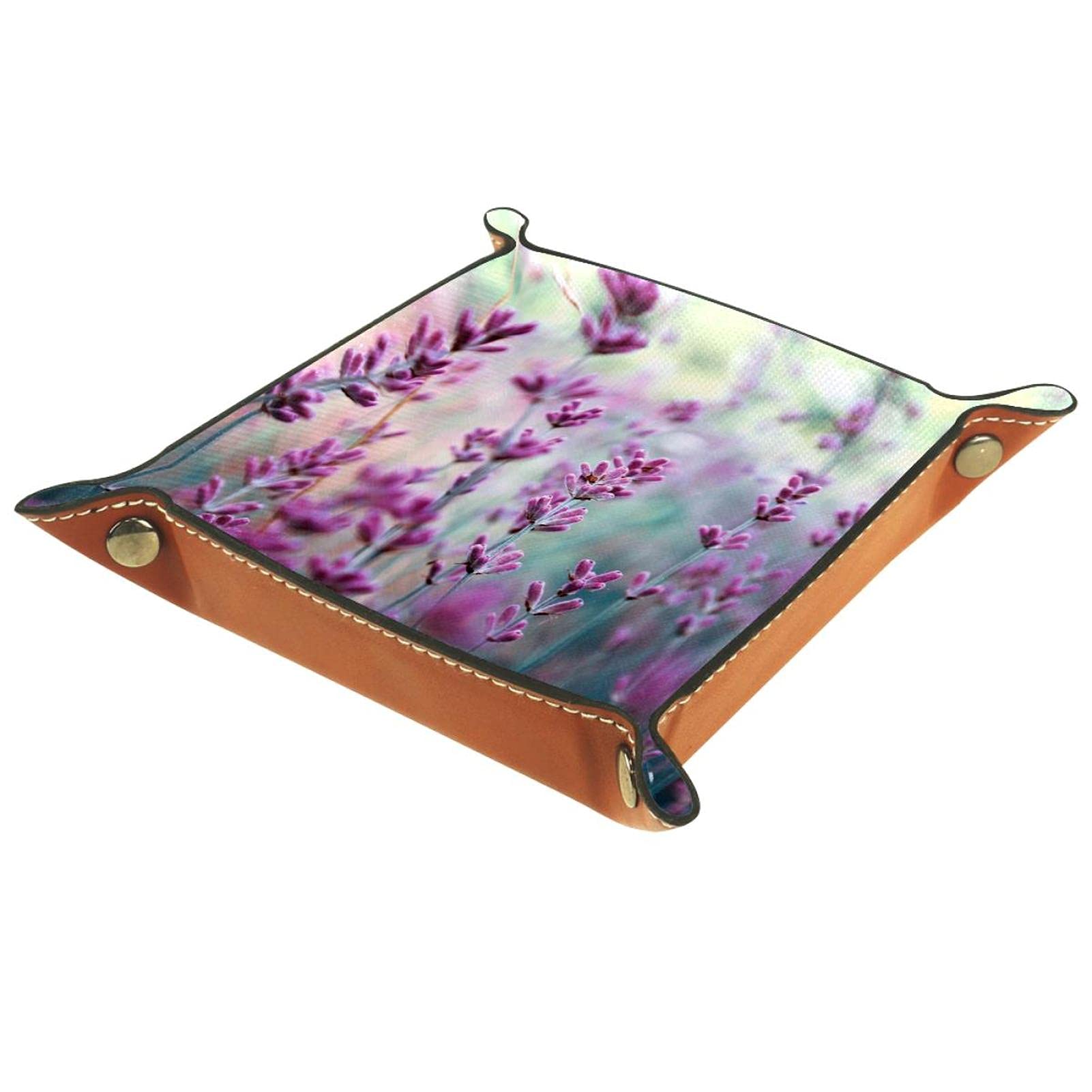 Lavender Scented Storage Tray - Home Office Organizer, Coffee Bar Accessories Holder, Travel Essentials Organizer | Perfect for Desk Decor, Kitchen Countertop & Vanity Organization