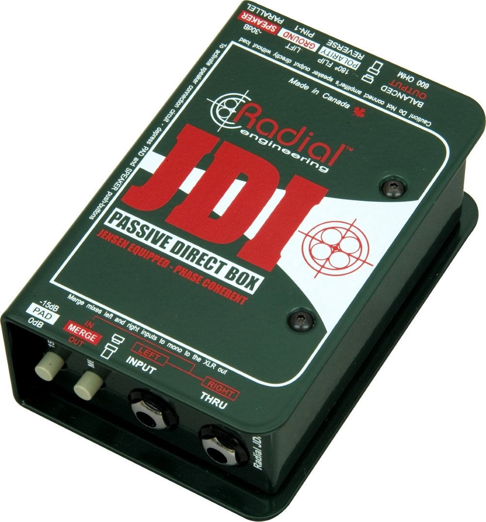 Radial Engineering R8001010JDI Single-Channel Passive DI Box with Jensen Transformer - Professional Audio Interface for Live Performances & Studio Recording